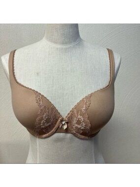 Victoria’s Secret Body By Victoria Padded Perfect Coverage Beige Sz 32DD